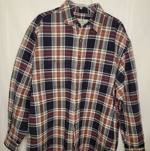 90's Vintage Eddie Bauer Outdoor Outfitters Heavy Twill Plaid Button Front L